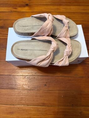 Report Knotted Slide Sandals in Blush Pink size 7